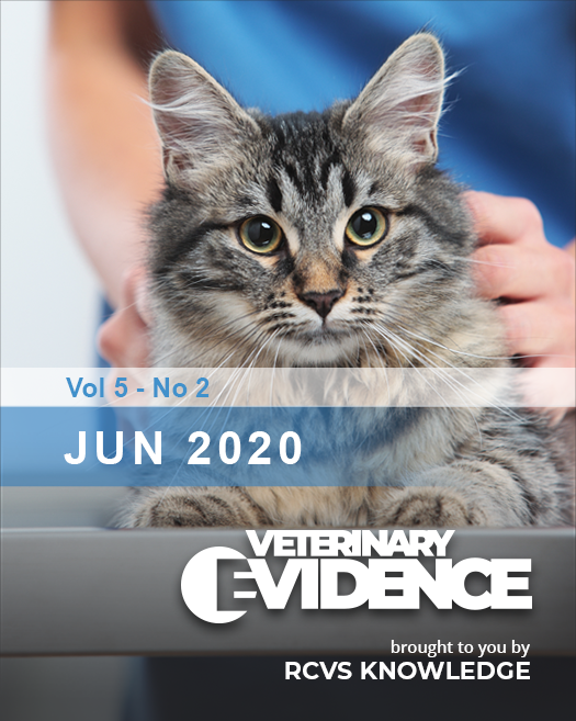 Veterinary Evidence journal June 2020 front cover volume 5 issue 2